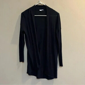 Halogen Women's Lightweight Cardigan Sweater Long Sleeve Solid Black Size XS